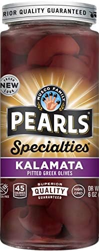 Pearls Specialties, Pitted, Kalamata Greek Olives, 6 oz, 6-Jars