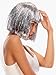 Jon Renau | Easihair Tinsel Town Color Metallic Silver - Illusions Costume Wig 9'' Chin Length Bob Nightclub Celebration Blunt Bangs Party Synthetic Fancy Dress 3.6 oz Bundle MaxWigs Hairloss Booklet