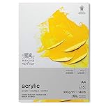 Winsor & Newton 6534005 Acrylic Pad, 15 Sheet, A4 Size, White