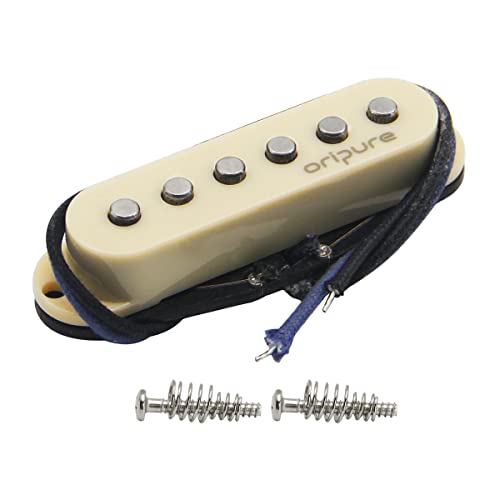 Oripure Vintage Flat-Pole Strat Pickups Alnico 5 Single Coil Pickup Cream Middle Pickups Tff566 #TOP4