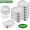 Ayzylpth 12 Pcs Airtight Stainless Steel Food Storage Containers with Lids, 25 Oz (5.3x4.15x2 Inch), Oven, Microwave & Dishwasher Safe, BPA-Free, Leak-Resistant, Stackable Meal Prep Containers Set #1
