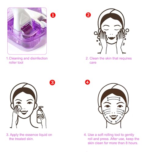 Autsmile Home Use 6-In-1 Derma Microneedling Roller-Kit Skin Care Tools For Face and Body 0.3mm