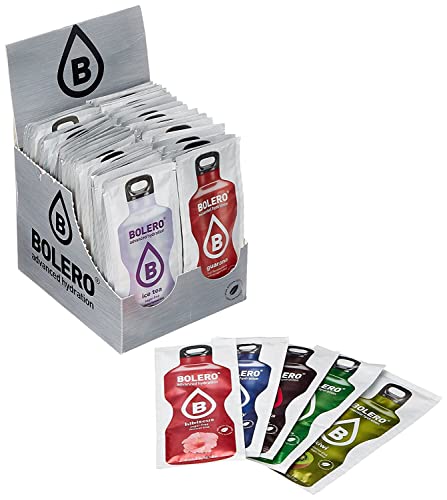 Bolero Mix Pack 58x9g | Saftpulver ohne Zucker, gesüßt mit Stevia + Vitamin C | geeignet für Kinder, Sportler und Diabetiker | glutenfrei und veganfreundlich