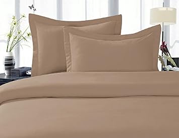 CELINE LINEN Luxurious Bed Sheets Set on Amazon 1500 Premier Hotel Quality Wrinkle Free 4-Piece Sheet Set with Deep Pockets, Full Taupe