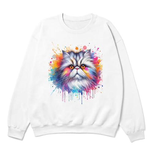 Watercolor Drip Cat Pop Art Colorful Portrait Artwork Adult Youth T-Shirt Hoodie Sweatshirt