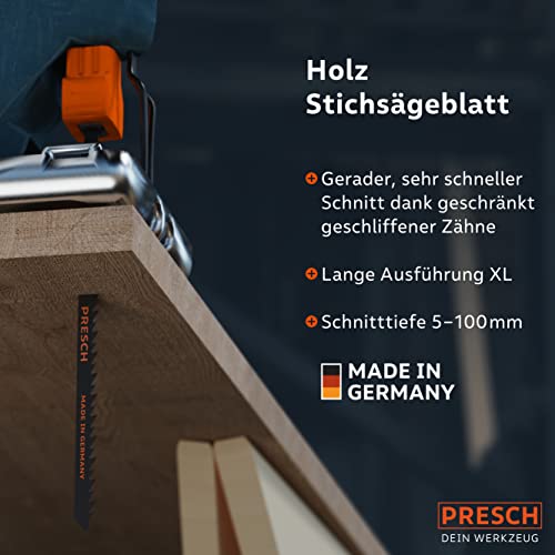 Stichsägeblätter für Holz – 10 Stück von Presch