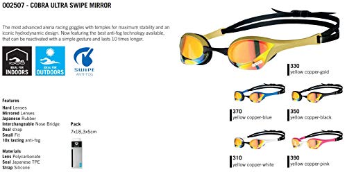 Óculos Cobra Ultra Mirror Swipe Amarelo e Branco