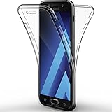 alsatek – Carcasa Delantera y Trasera para Samsung Galaxy A5 2017 - De Gel - Protección Completa - Transparente - Antiarañazos - 2017-5,2”