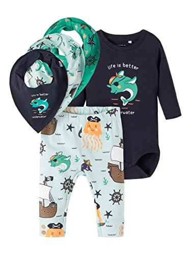 Preisvergleich Produktbild NAME IT Baby Jungen Langarm-Body-Set 5-teilige