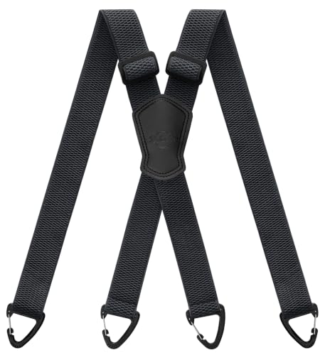 Kohentact Hosenträger für Herren Extra Stark 3,8 cm Breite, Unter der Kleidung Tragbar, 4 Druckknopf-Schlaufen, Ideal für Arbeitshose, Skihose, Latzhose