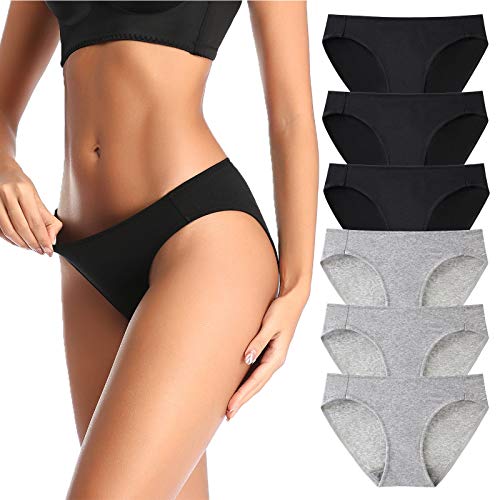 Image of Women's High Waist Cotton Underwear Soft Brief Panties Decorated with Lace Regular and Plus Size