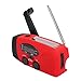 Produktbild Solar Radio, Solar Dynamo Kurbel Radio FM AM NOAA Tragbares Outdoor Kurbelradio, LED Licht Notfallradio Solar Handkurbel Radio mit 40 mm 8  1 W Lautsprecher, 400mA Batterie