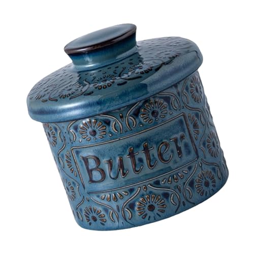 Ceramic Butter Crocks Butter Box Vintage Style Easy to Clean Cheeses Storage Jar Storage Container for Housewarming Gift Kitchen
