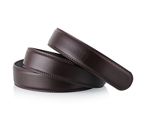 Ratchet Belts Strap 1 3/8",Replacement Leather for 40MM Slide Click Buckle2