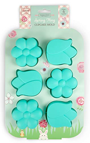 Handstand Kitchen Spring Fling Silicone Flower Shaped Silicone Cupcake Mold