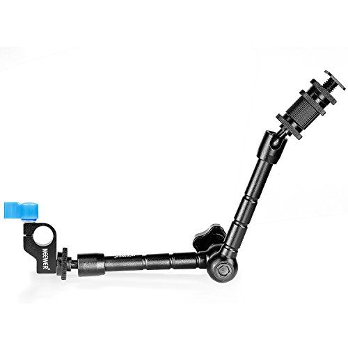 Neewer 30cm/11.8inch Aluminum Alloy Articulating Magic Arm with 15mm Rod Clamp for Mounting LED light, Monitor, Flash to DSLR Camera or DSLR Movie Rig