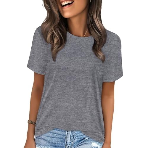 T Shirts for Women Summer Short Sleeve Crewneck Casual Cute Graphic Basic Tees Tops 2026
