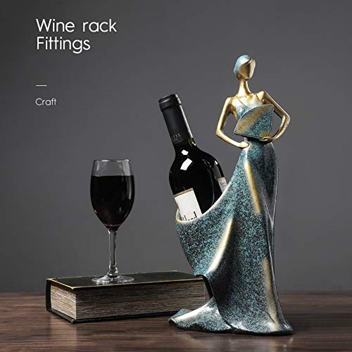 Plafueto Wine Rack Holder,Tall Drink Tabletop Single Wine Accessory Bottle Stand,Premium Resin Shaped Sturdy Sculpture Wine Bottle Holders,Figurine Kitchen Decoration Restaurant Setting Crafts(Women) #TOP1