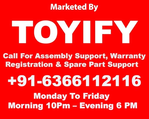 Image of Toyify Driving 4x4 Electric Car for Kids 1 to 6 Years | Ride on Battery Operated Jeep | Loading Capacity of 50 Kg | Bluetooth Music Player | Remote Control & Manual Steering Drive (Ford-Red)