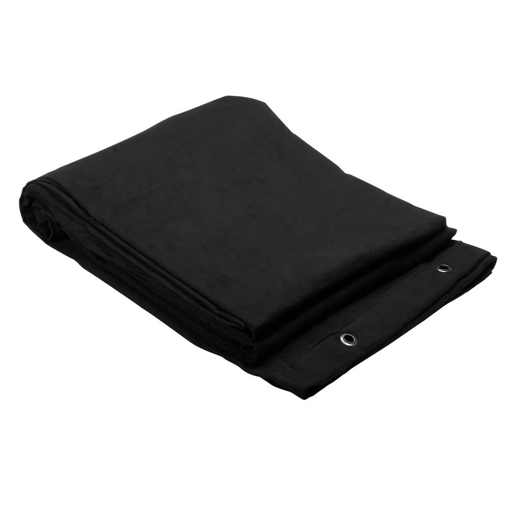 Adam Hall Accessories 0151X43 Deko-Molton B1 z oczkami - obszyta czarna