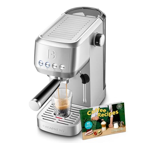 CASABREWS 3700 Essential Espresso Machine 20 Bar, Stainless Steel Cappuccino & Latte Coffee Maker...