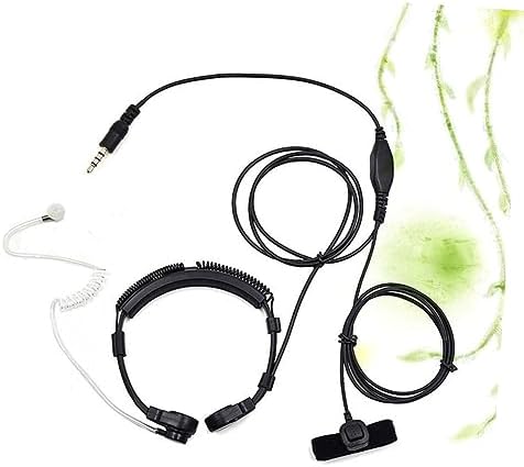 NUOBESTY 3,5 mm gırtlak mikrofonu kulaklık seti, hava kanallı, gürültü azaltma, ayarlanabilir silikon kulaklık, cep telefonu ve bilgisayar için radyasyon koruması - Görsel 3