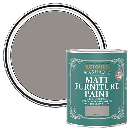 Rust-Oleum Grey Furniture & Skirting Board Paint in Matt Finish - Gorthleck 750ml