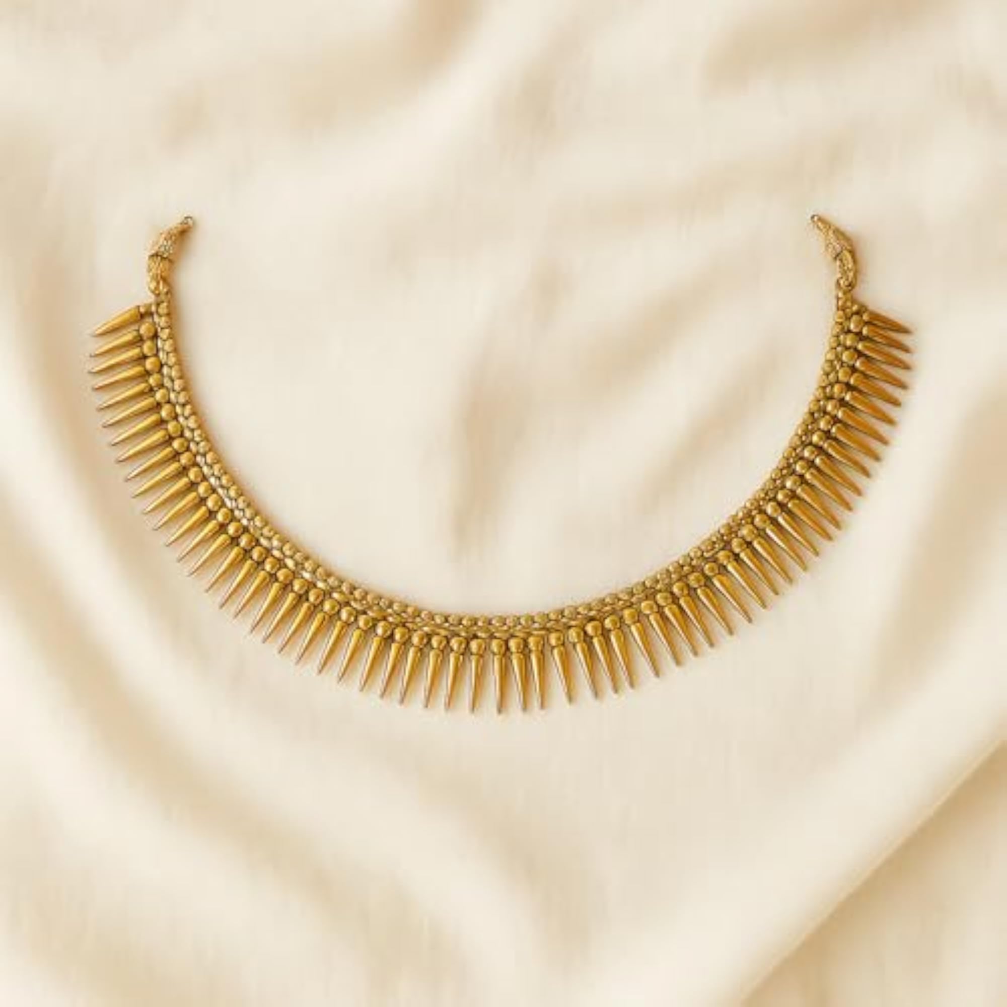 1g Gold Plated Divine Sun Rays Necklace Set with Earrings