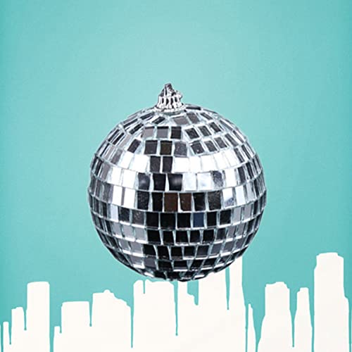 1 unidad de bola espejada plateada para discoteca, decoración colgante para fiestas, bodas, clubes nocturnos y festivales, para eventos de baile y decoración del hogar miniatura 5