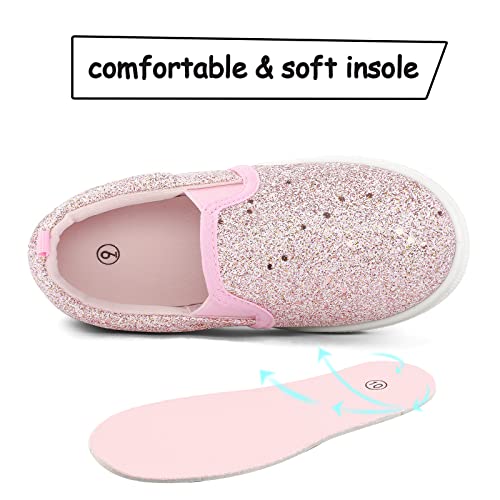 Image of K KomForme Toddler Sneakers for Girls Boys Slip On Canvas Walking Shoes | Lightweight, Comfortable