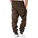 FOCLMP Big and Tall Sweatpants for Men Fleece Loose Running Joggers Active Drawstring Elastic Waist Cuffed Leg Tapered Pants Mens Flannel Lined Track Pants Brown L