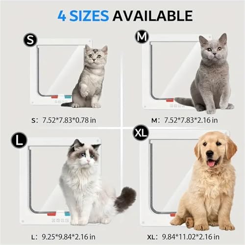 Puerta para mascotas con interruptor controlable para evitar salidas nocturnas de perros 6