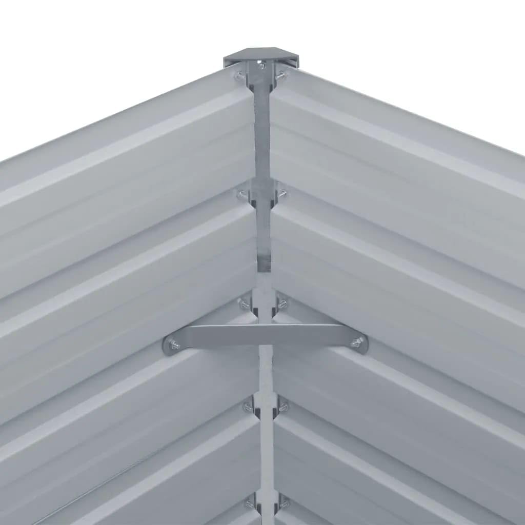 Gartenregal Kräuterbeet Pflanztisch Balkonschrank Hochbeet 160 x 80 x 77 cm Verzinkter Stahl Grau Ideale Lösung für platzsparendes Gärtnern und gesunde Pflanzen