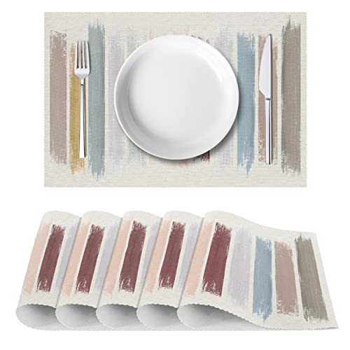 Sets de table pour table à manger au design terre cuite naturel - 3