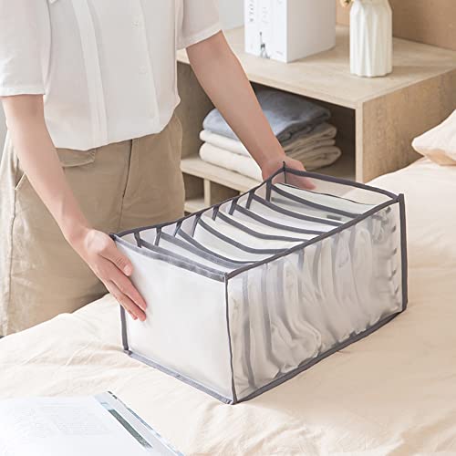 AYGCI Organisateur de Tiroir 2 pcs Diviseurs de Tiroir de Vêtement Lavable Pliables Boîte de Rangement pour Jeans T-Shirt Pantalon Pull Chemises Cover