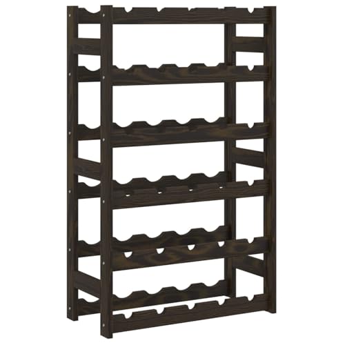 Soporte para 30 botellas en madera de pino negro miniatura 2