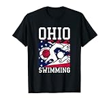 Ohio Swimming - Montrez votre passion pour le sport avec ce drapeau américain de l'État de l'Ohio. Tenue de natation amusante que vous pouvez porter à la piscine, à l'océan, au lac ou pour les cours de natation à l'école