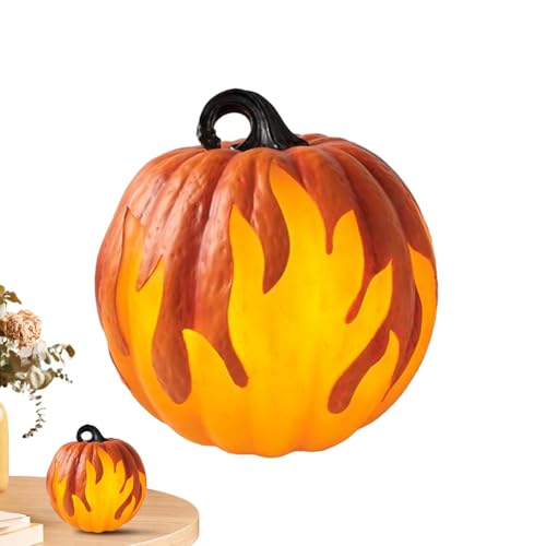 Linterna LED de Halloween y calabazas iluminadas con llama para luces nocturnas