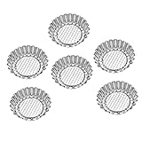 PEPLAYTAL 6stücke Edelstahl Backformen Teiliges Für Törtchen Und Quiches Langlebig Einfach Zu Lösen Für Desserts Und Kuchen Vielseitige Backformen Für Jeden Anlass