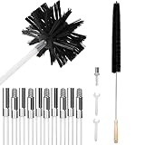 30 Feet Dryer Vent Cleaner Kit,Dryer Lint Brush,Reusable Strong Nylon Flexible Lint Brush with Drill