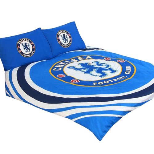 Chelsea FC Pulse Parure de lit Double réversible avec Housse de Couette et 2 taies d'oreiller