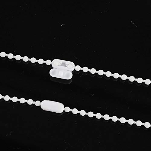 Plastic Blinds Beaded Chain Cord - Vertical Roman Roller Shade Blind Ball Chain Repair With 2Pcs Connector Clips #TOP2