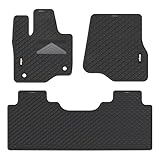Mibao フロアマット 2015-2024 フォード F-150 SuperCrew (22-24 ライトニングモデルを含む)、全天候型TPEカーマット、滑り止め防水自動車フロアマット、フルセット3ピース、ブラック