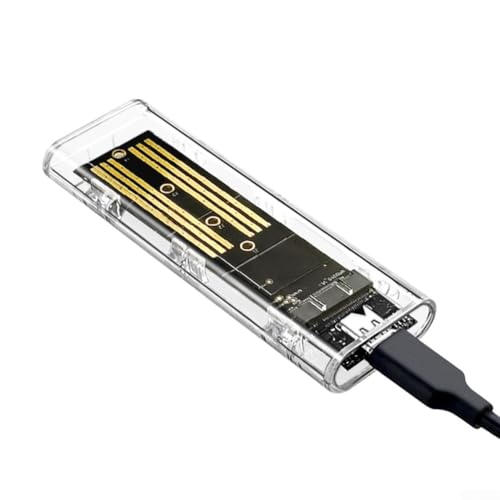 Caja externa para SSD M.2 NGFF/NVME con diseño transparente miniatura 4