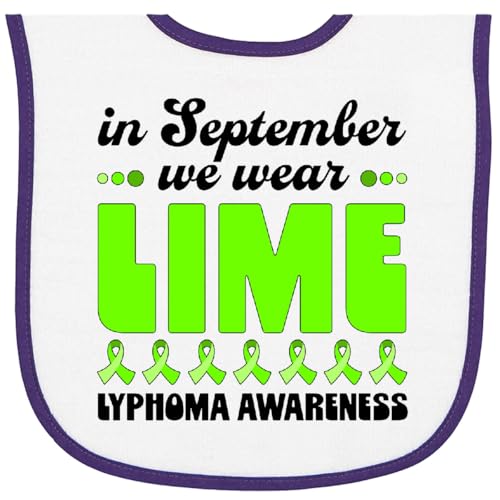 inktastic in September We Wear Lime- Lymphoma Awareness Baby Terry Cloth Bib