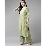 Judge Boutique Women's Cotton Blend Solid Straight Kurta Palazzo With Dupatta Set - Image 3