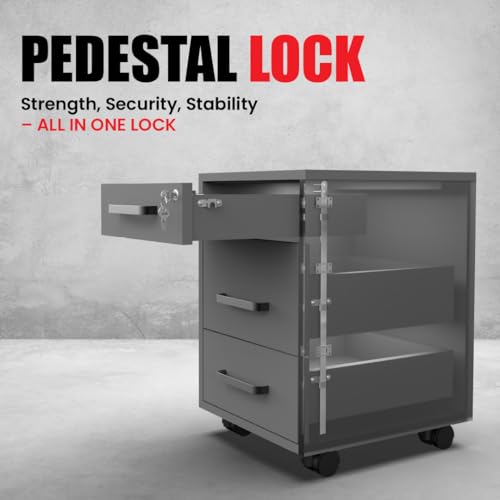 Image of Link Pedestal Lock 480MM - Heavy-Duty Combination Drawer Lock with Multi-Drawer Function | Secure Storage Solution for Home, Office Pedestals, Lockers & Cabinets | Durable Metal Construction
