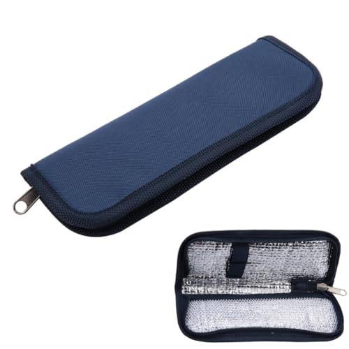 Bolsa para Diabéticos - Estuche Isotermico para Insulina, Bolsa Enfriadora de Insulina Portátil Organizador para Pacientes Diabéticos Estuche Aislado de Viaje médico Térmica (Azul Marino)