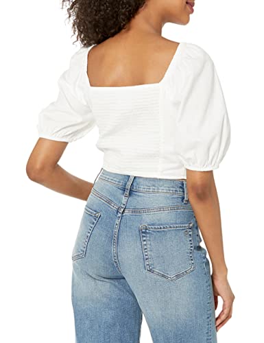 The Drop Women's Annie Sweetheart Neckline Puff-Sleeve Smocked Back Top - Image 3