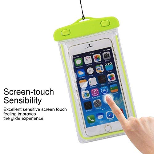 Image of LEAFED Waterproof Mobile Pouch, Underwater Dry Bag Compatible to All Smart Phone Screen Size Upto 6 Inchs Blue